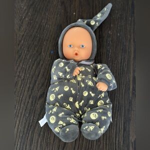 Adorable Gray Baby Doll with Yellow Accents